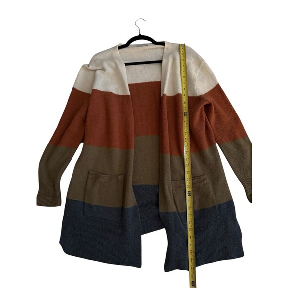 Madewell Kent Striped Open Front Cardigan Sweater Wool‎ Blend Size Medium - Picture 6 of 8